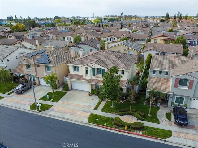 drone / aerial view with a residential view