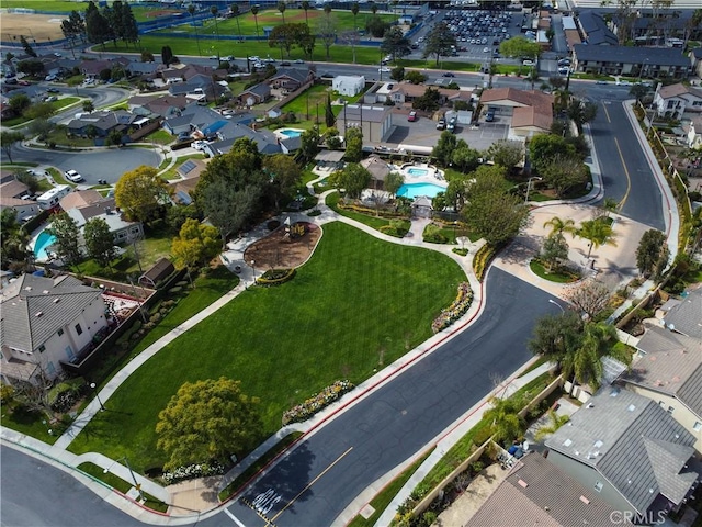 drone / aerial view featuring a residential view