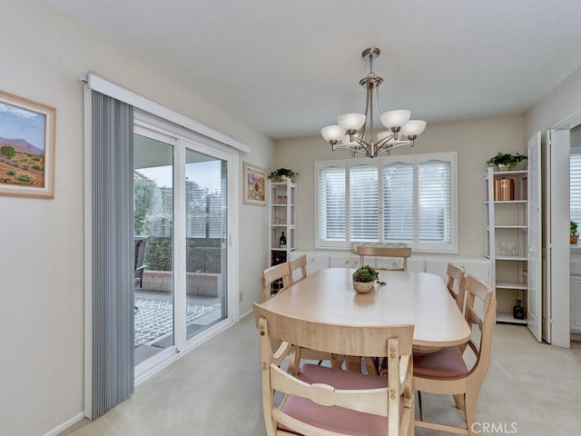 27740 Via Sarasate, Mission Viejo, CA 92692 - dining room featuring light carpet and a chandelier