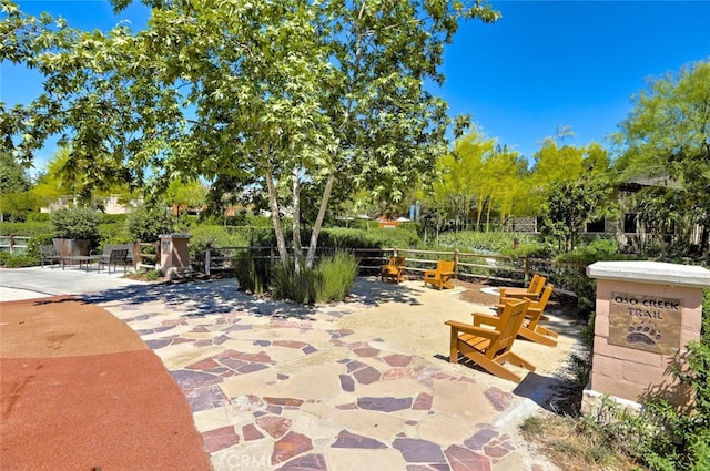27740 Via Sarasate, Mission Viejo, CA 92692 - view of property's community featuring a patio area and view of wooded area