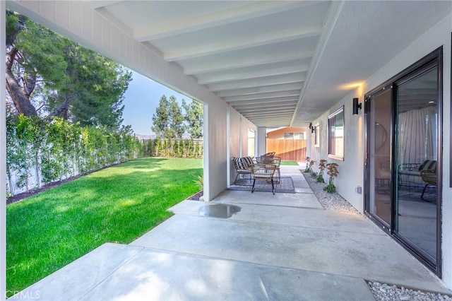 view of patio / terrace featuring a fenced backyard