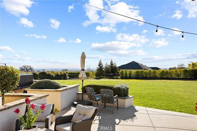 view of patio with an outdoor hangout area