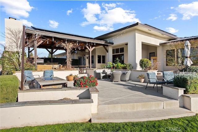 view of patio with an outdoor hangout area