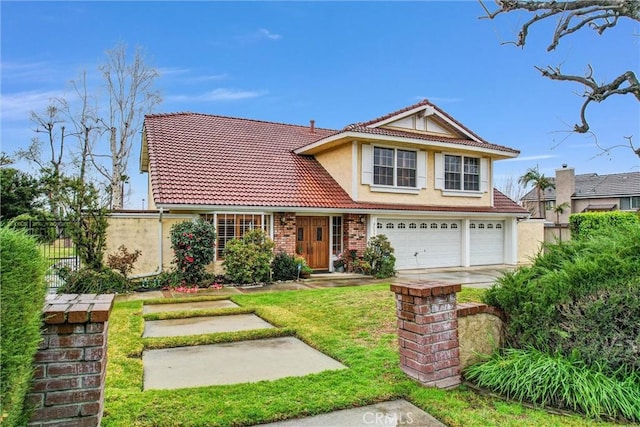 6153 Peridot Ave, Alta Loma, CA 91701 - traditional-style home featuring a tile roof, a garage, stucco siding, and driveway