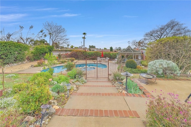 6153 Peridot Ave, Alta Loma, CA 91701 - view of pool with a gazebo and a patio