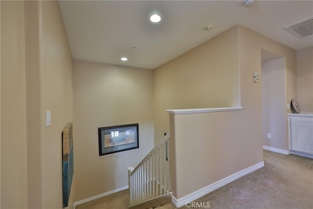 1230 Cantania Dr, Redlands, CA 92374 - stairs with carpet, baseboards, and recessed lighting