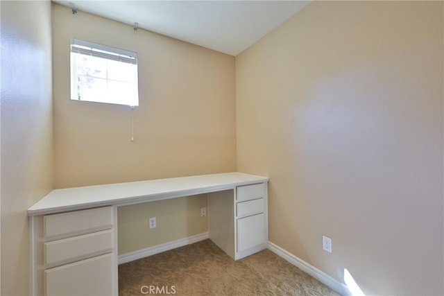 1230 Cantania Dr, Redlands, CA 92374 - unfurnished office featuring built in study area, light colored carpet, and baseboards
