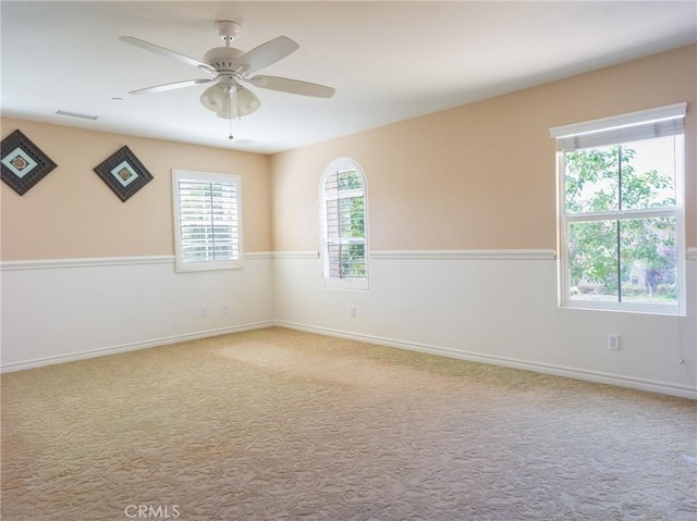 1230 Cantania Dr, Redlands, CA 92374 - empty room with ceiling fan and carpet flooring