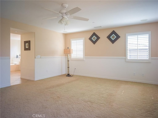 1230 Cantania Dr, Redlands, CA 92374 - carpeted empty room featuring ceiling fan and baseboards