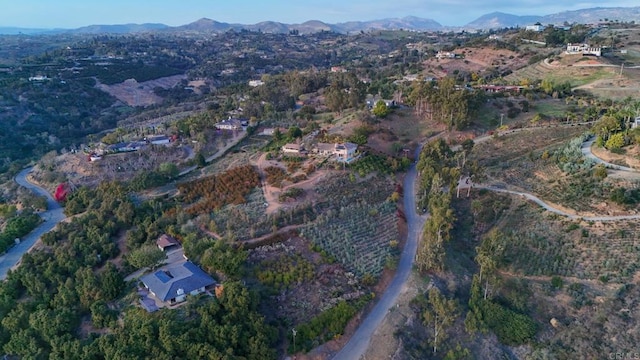 bird's eye view featuring a mountain view