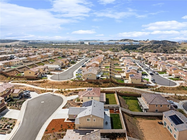 aerial view with a residential view