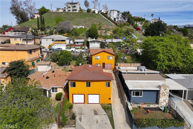 bird's eye view featuring a residential view