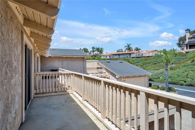 balcony featuring a residential view