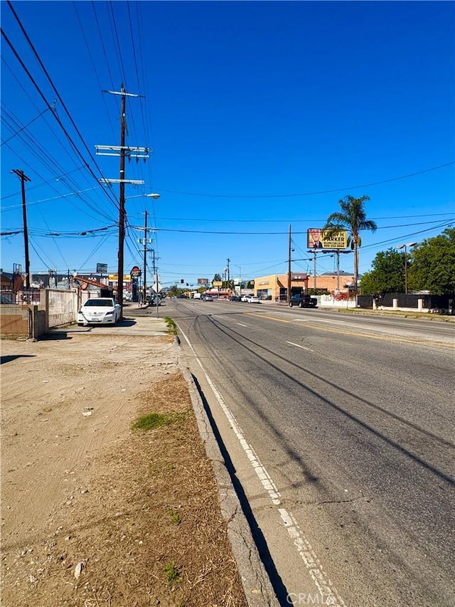 view of road featuring street lighting