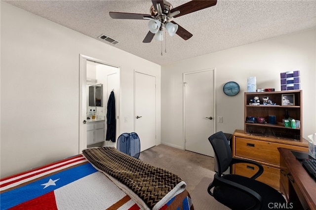 26131 Chambers Ave, Menifee, CA 92586 - carpeted office space with a ceiling fan and a textured ceiling