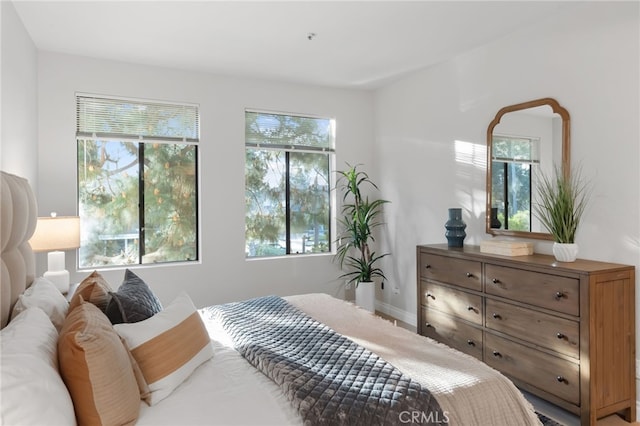 bedroom with baseboards