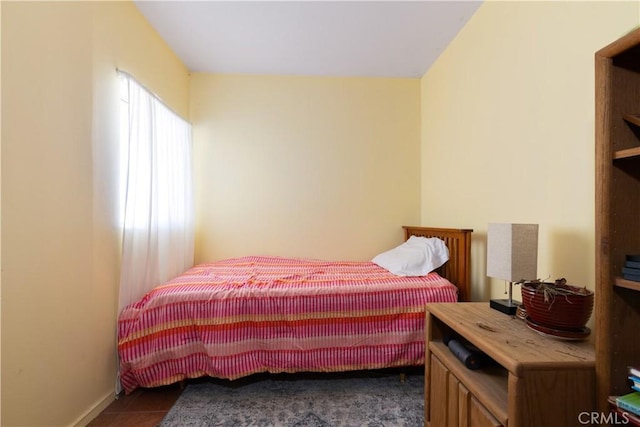 bedroom with tile patterned flooring