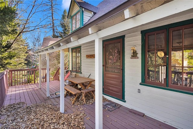 view of wooden deck