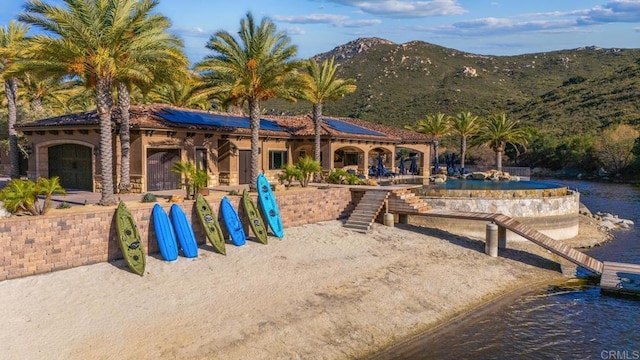 4065 Via Palo Verde Lago, Alpine, CA 91901 - exterior space featuring a water and mountain view and solar panels