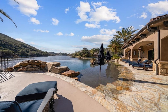 4065 Via Palo Verde Lago, Alpine, CA 91901 - view of pool with a water view and a patio