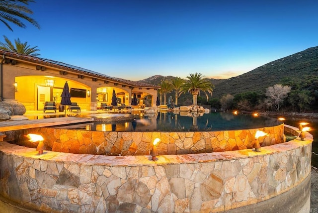 4065 Via Palo Verde Lago, Alpine, CA 91901 - view of pool with a mountain view