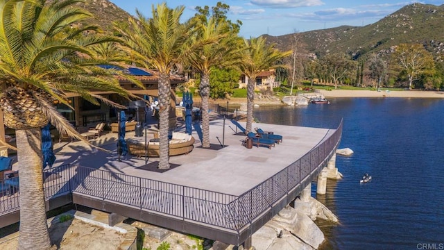 4065 Via Palo Verde Lago, Alpine, CA 91901 - dock area with a water and mountain view