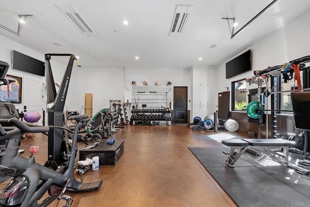 4065 Via Palo Verde Lago, Alpine, CA 91901 - exercise room featuring recessed lighting