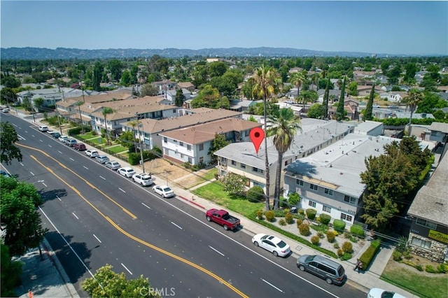 aerial view featuring a residential view