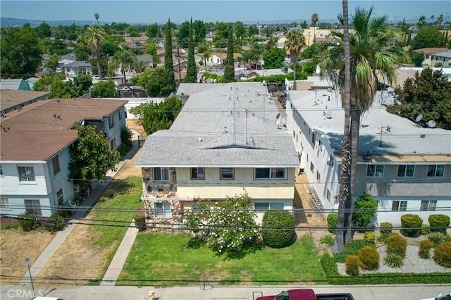 aerial view with a residential view