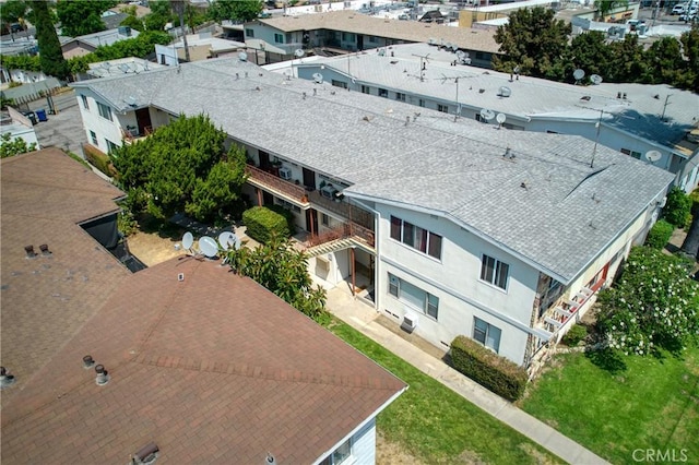 drone / aerial view with a residential view