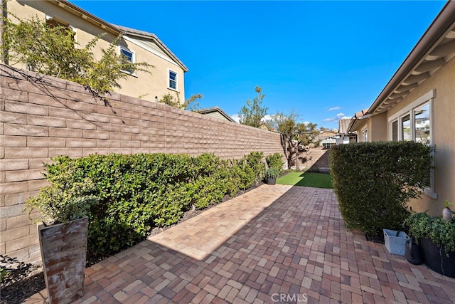 view of patio / terrace with a fenced backyard