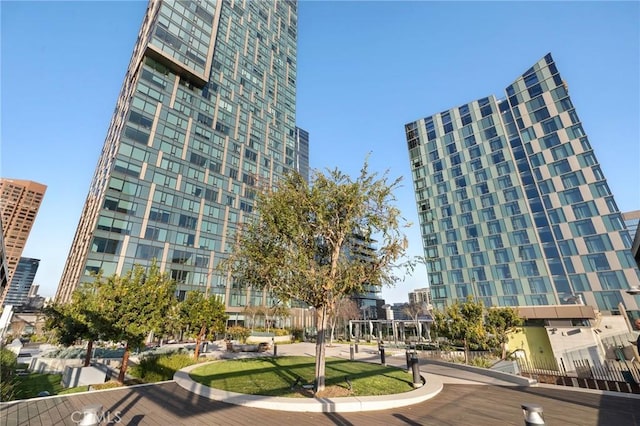 view of building exterior featuring a view of city