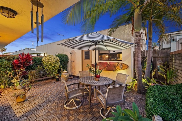 view of patio / terrace with fence