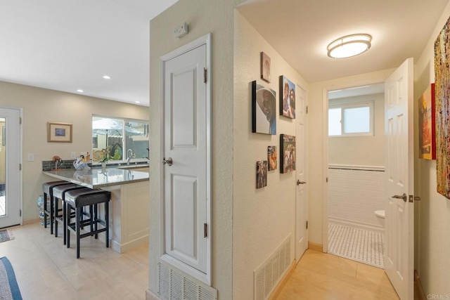 255 Daisy, Imperial Beach, CA 91932 - hallway featuring recessed lighting and visible vents