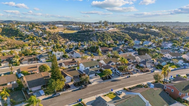 drone / aerial view with a residential view