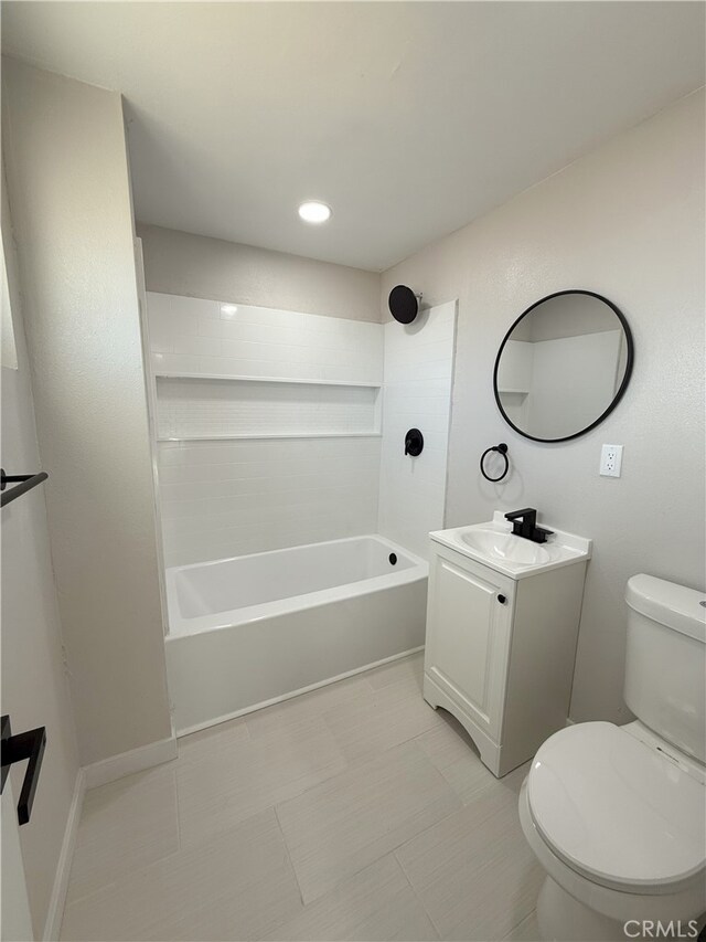420 N Yorktown St, Ridgecrest, CA 93555 - bathroom with toilet, shower / bath combination, and vanity