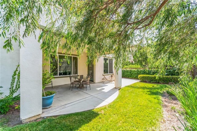 view of yard with a patio