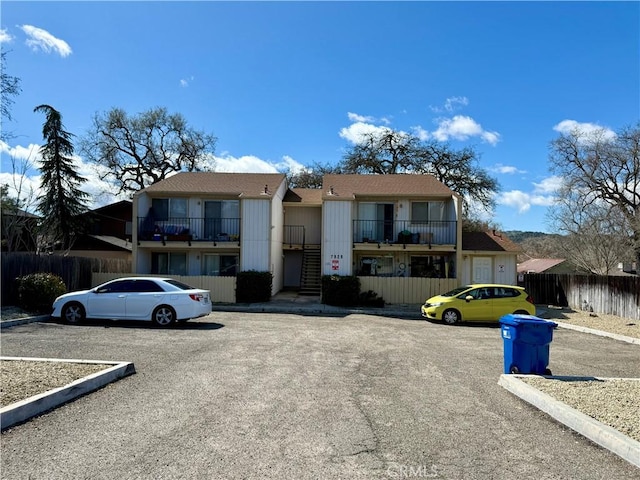 view of front of property with fence