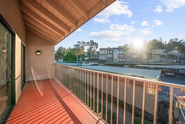 balcony with a residential view