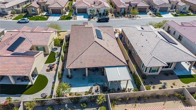 bird's eye view with a residential view