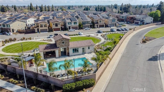 drone / aerial view featuring a residential view