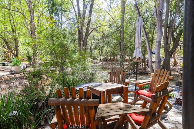 view of patio with outdoor dining space