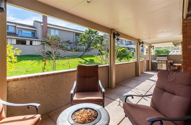 view of patio / terrace with area for grilling