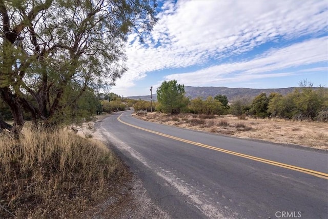 view of road featuring a mountain view