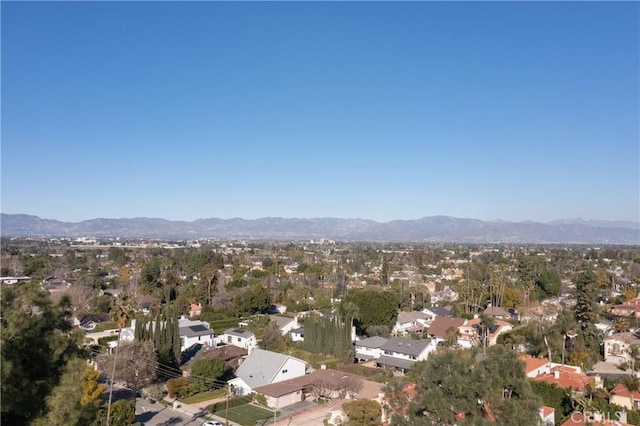 view of mountain feature with a residential view