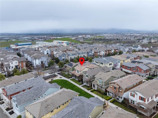 bird's eye view with a residential view