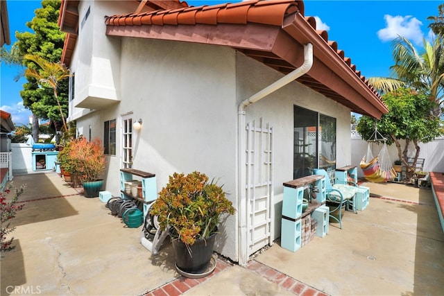 exterior space with fence