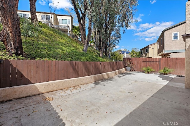 view of patio with a fenced backyard