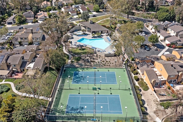 bird's eye view with a residential view