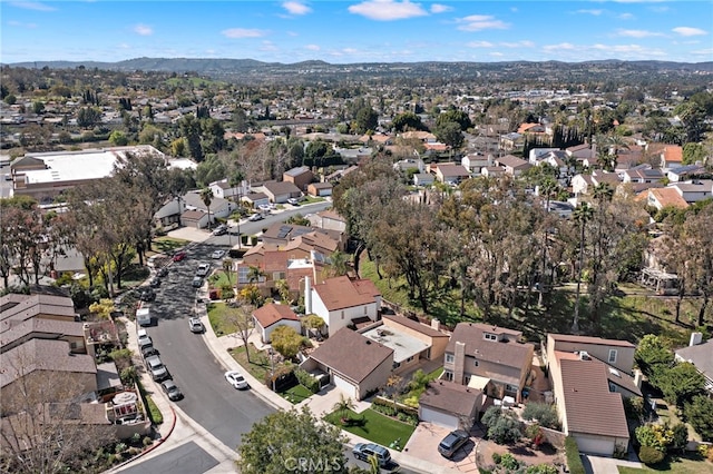 aerial view with a residential view